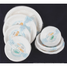 Disposable Paper Pulp Tableware Paper Bowl Paper Plate